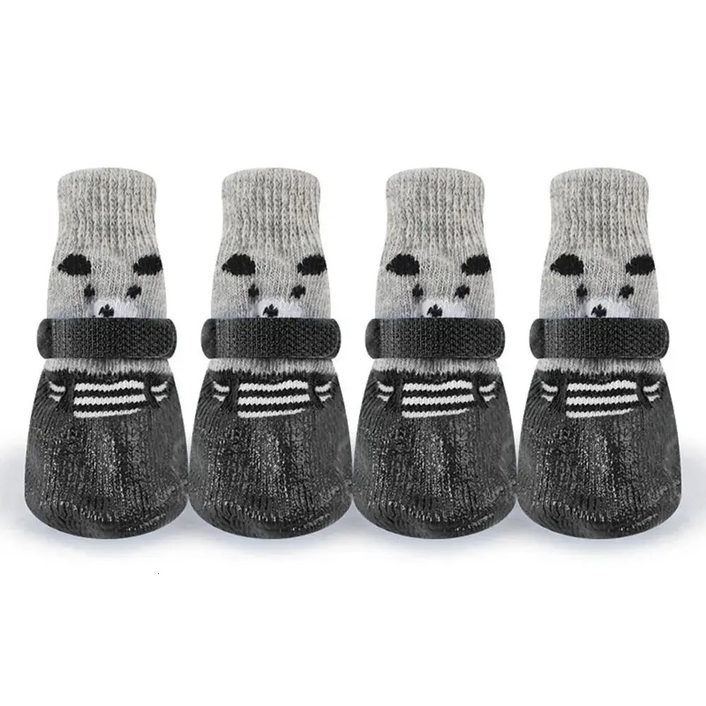 Autumn Winter Pet Dog Shoes Socks Waterproof Cats Dogs Rubber Socks Non-slip Dog Rain Snow Boots Socks Dogs Knitting Warm Socks 250106