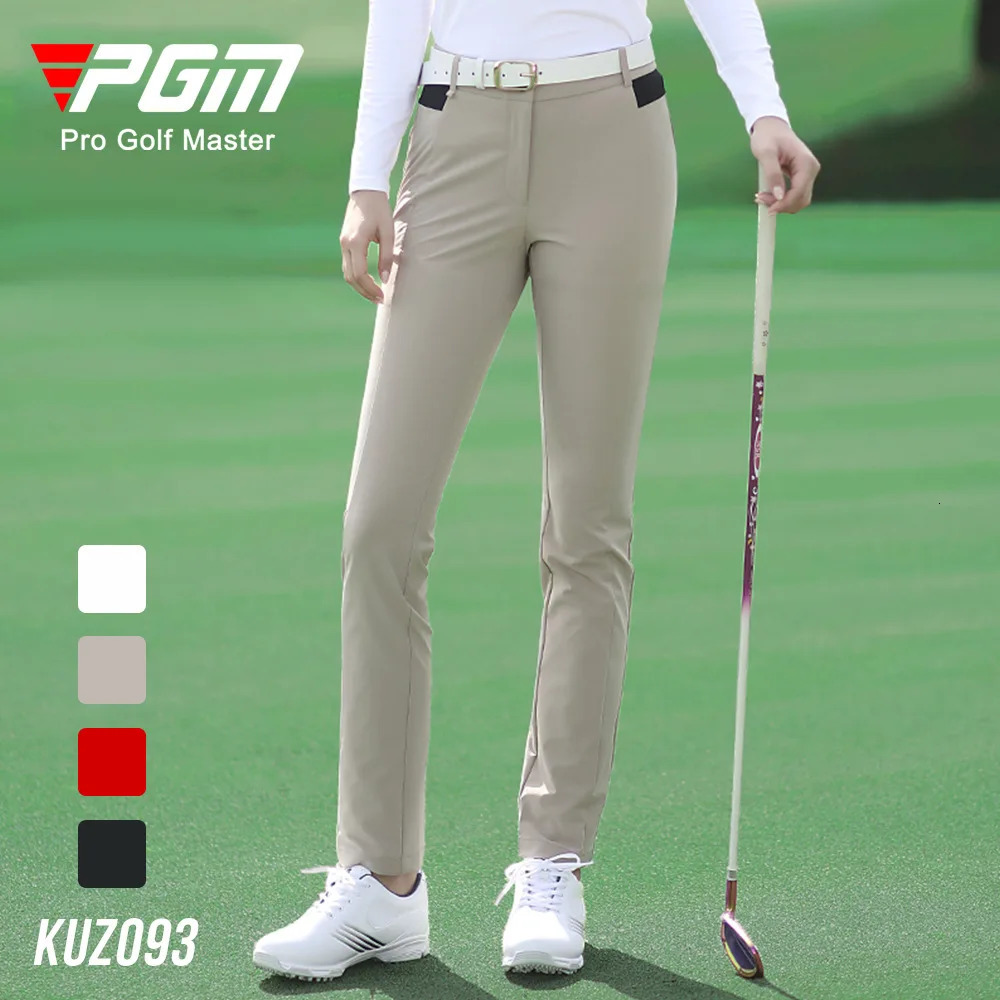 PGM Autumn Winter Ladies Golf Pants Women High Elasticity Sport Trousers Slim Fit Golf/Tennis Pants Warm Windproof Golf Clothing 250102