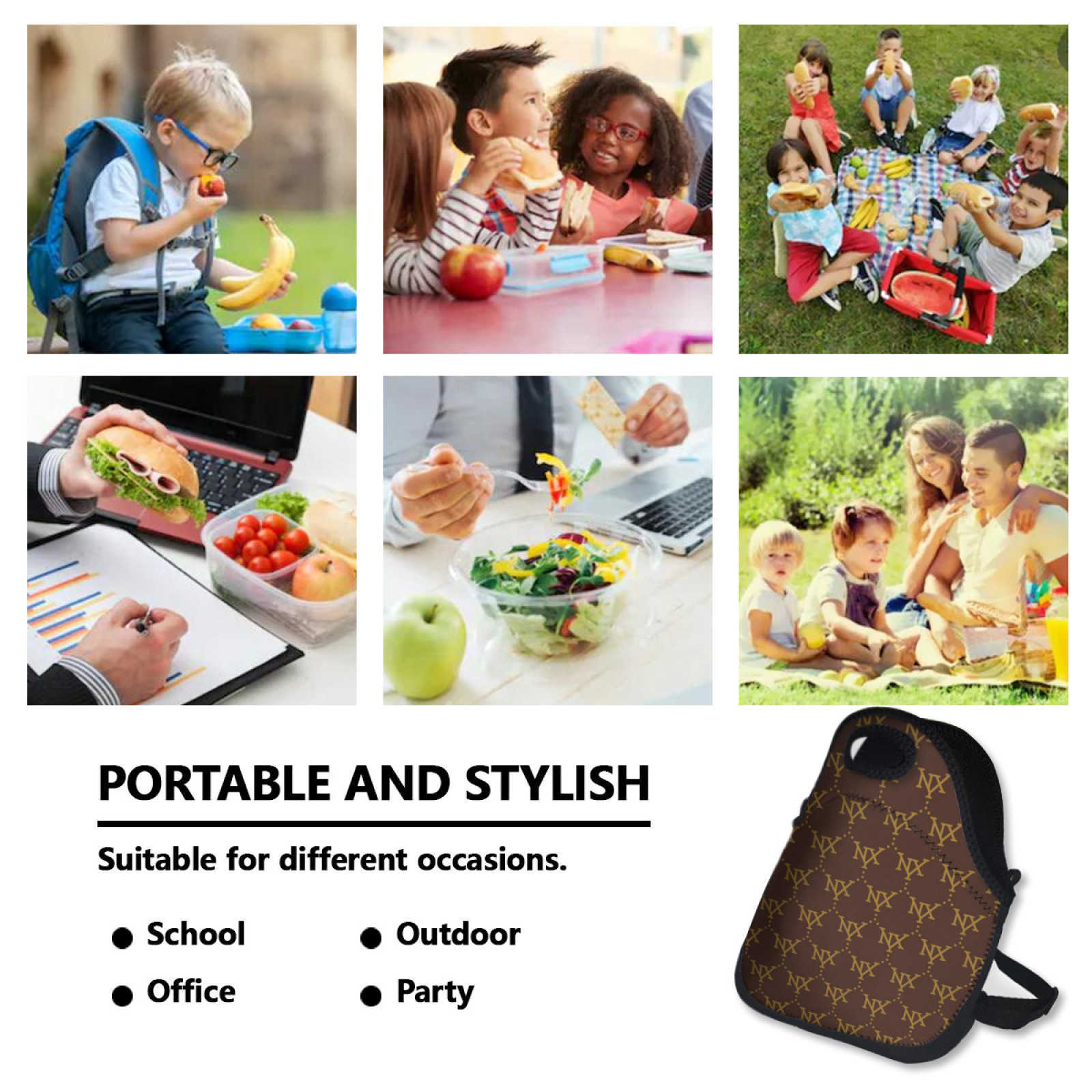 NXY Children's Lunch Bag Ice Packs Isothermic Bags Cooler Bag Thermal Insulated Backpacks Lunch Food Box For Camp Travel