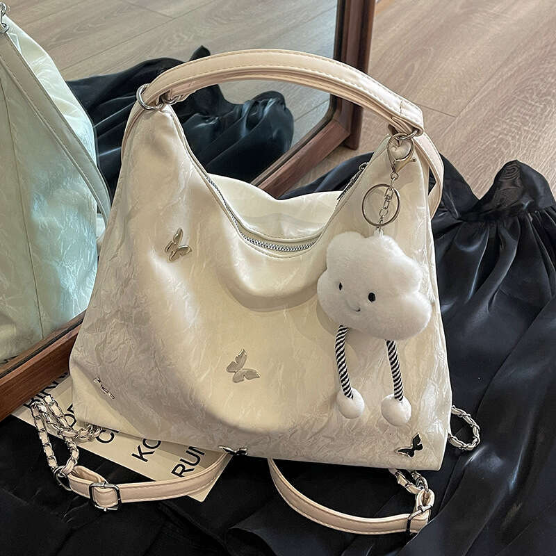 Large Capacity Bag, Women's New High-End Niche Design, Commuting Multifunctional Backpack, Single Shoulder Crossbody Backpack