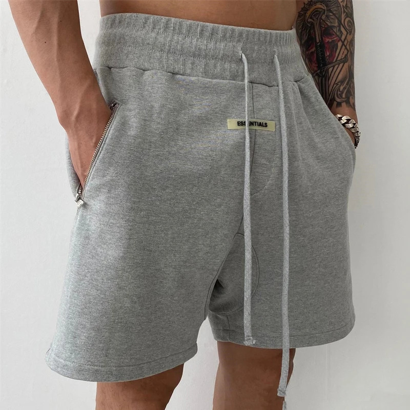 Mens Shorts High Street Retro Casual Fashion Cotton Double Zipper Five Point Pants Summer Sports Fitness Loose 250103
