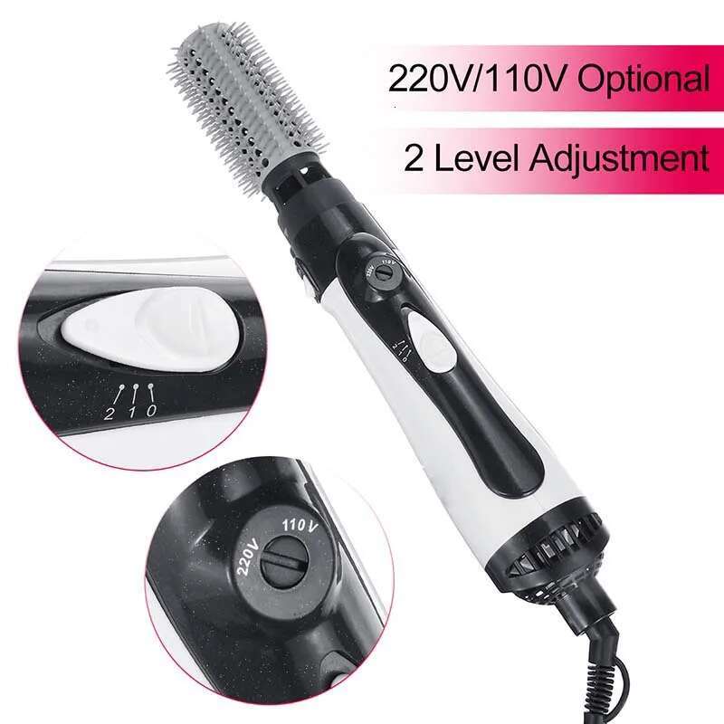 Multifunctional Straightener Hair Curg With Comb 1200W Round Blow Dryer Rotating Hot Air Brush