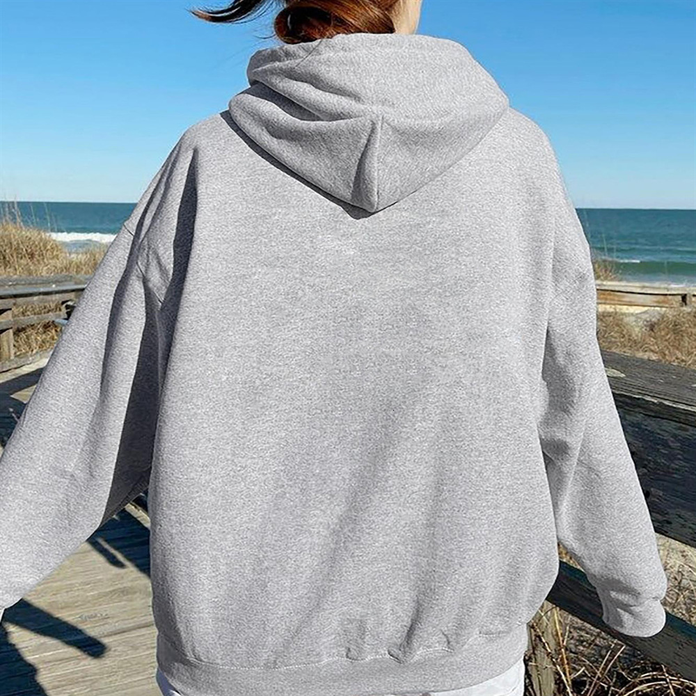 New Model With Free Shipping Special Mother Women's Solid Color Dropped Shoulder Sleeve Hoodie XS To 5XL