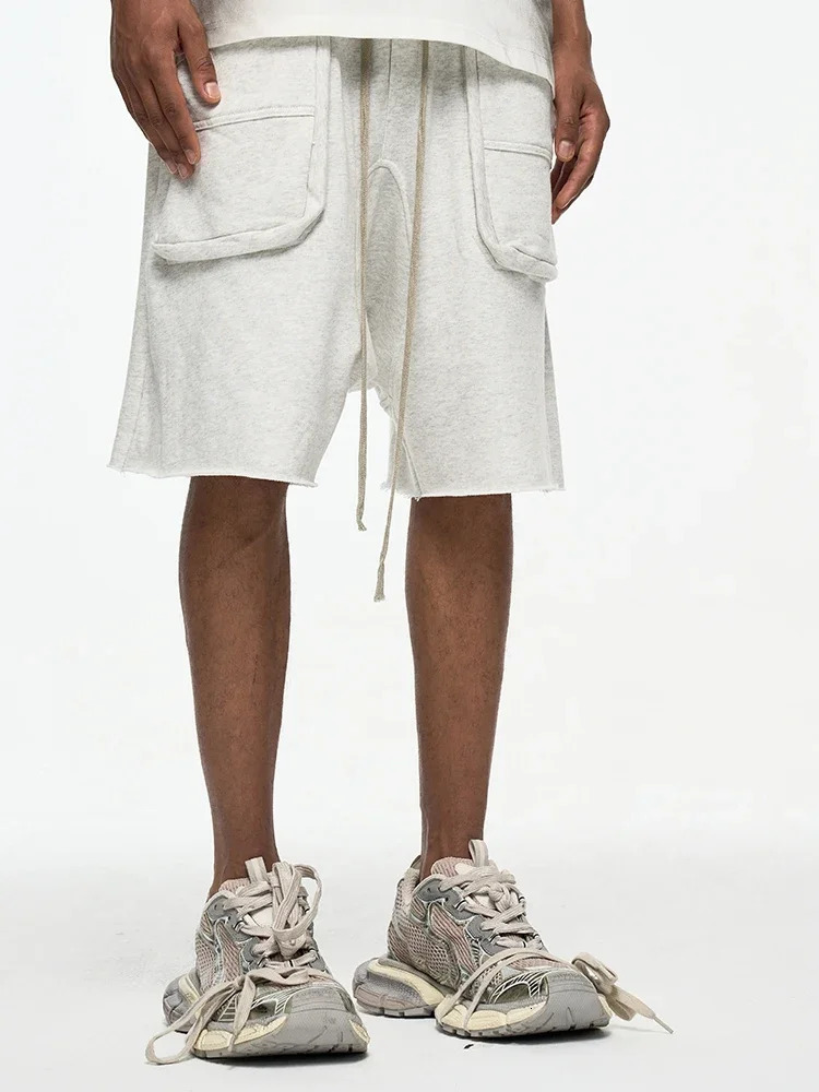 Large Pocket Cross Pant Streetwear Y2k Shorts Men Techwear Basketball 250103