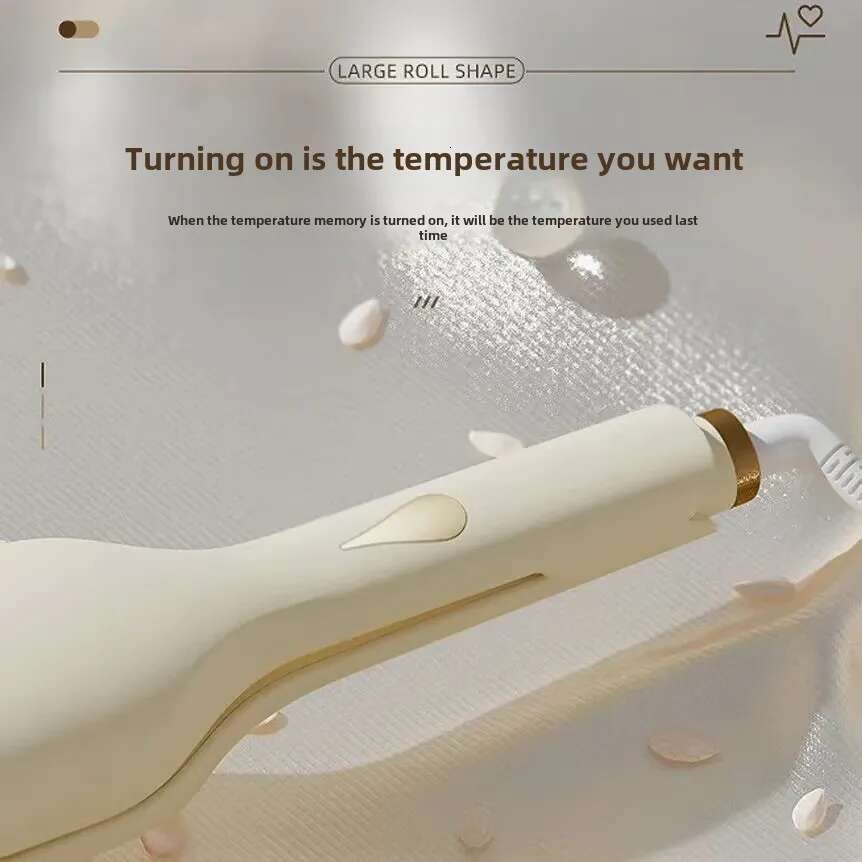 Adjustable Temperature Crimper Iron for Wide Deep Waves Fast Heating Hair Curler Anti-Scald Wave Curg Wand