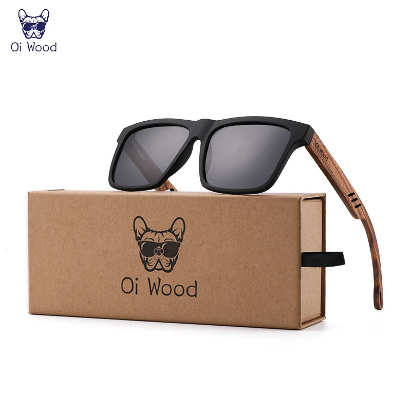Oi Wood High Quality Square Sunglasses For Men Polarized UV400 Fashion Sunglass Mirror Sport sun glasses Driving 250106
