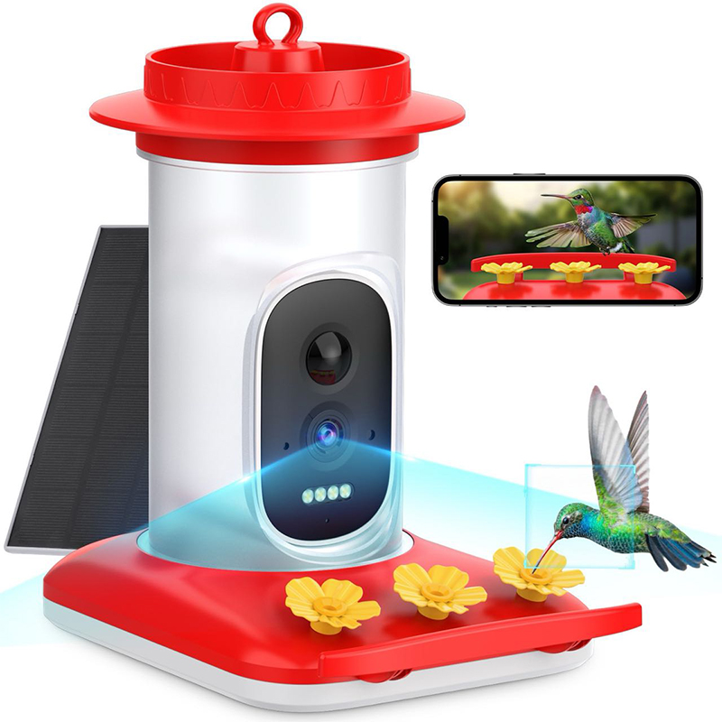 Smart Hummingbird Feeder Bird Pet Feeder Outdoor APP WIFI Ant-proof AI Bird Recognition Camera for Canary Hummingbirds