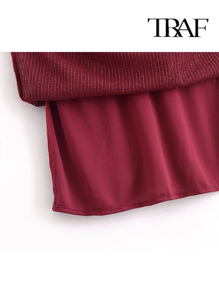 TRAF Womens Fashion Glitter Mini Dress 2025 Sexy Backless Evening Dress Elegant Womens Clothing 250103
