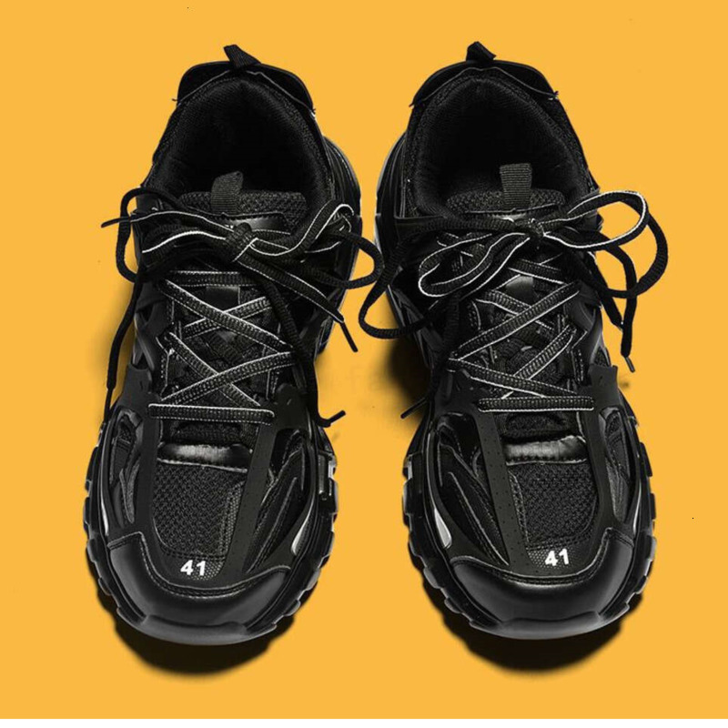 Designer Luxury Womens Mens Casual Shoe Track 3.0 LED Sneaker Lighted Gomma leather Trainer Nylon Printed Platform Light Trendy Shoes