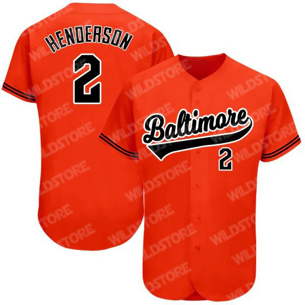 Orange Baltimo Re Baseball Jerseys Men's Sewing Embroidery High Quality In Stock Fast Shipping Slight Stretch Polyester - Perfect for Sports Jers