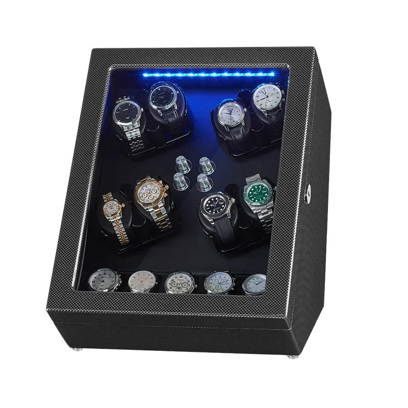 85 fully rewinding automatic mechanical watch winding box rotating watch winding cabinet clock box organizer display storage box 250102