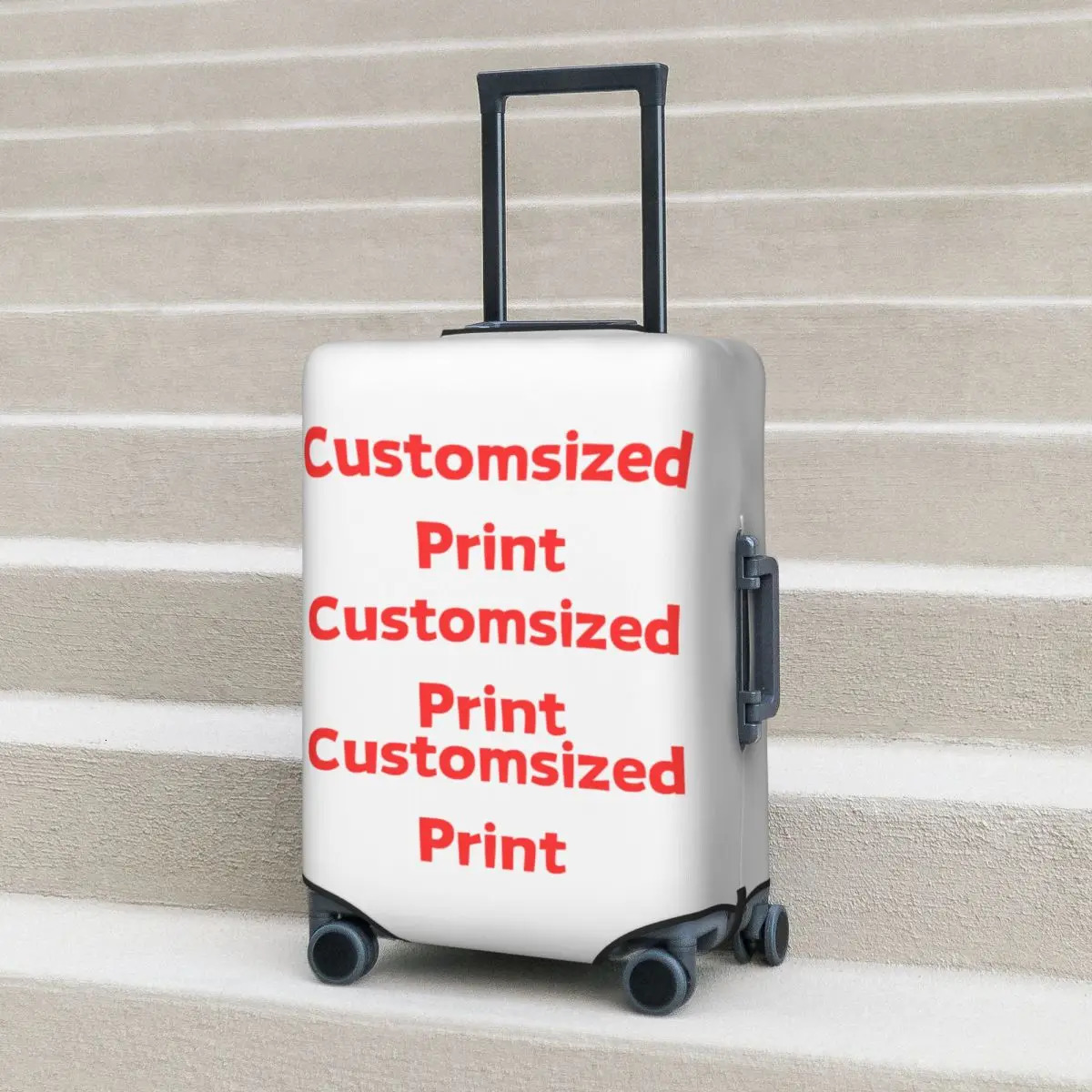 Customized image Print Suitcase Cover Any Color Cruise Trip Protection Vacation Useful Luggage Supplies 250103