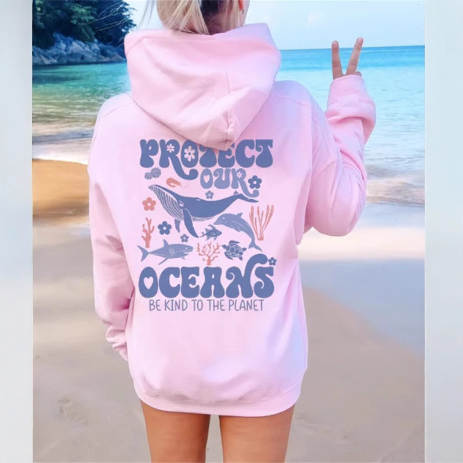 New Model With Free Shipping Ocean Series Men's Women's Hoodies Fashionable Autumn And Winter Letter Print Versatile Casual Hoodie