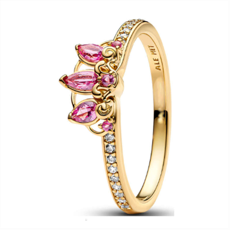 2025 New Valentine's Day Anniversary Red Bow Rings Hot Sale 925 Sterling Silver Round Ring With Colorful Crystal Heart Rings For Women Birthday G