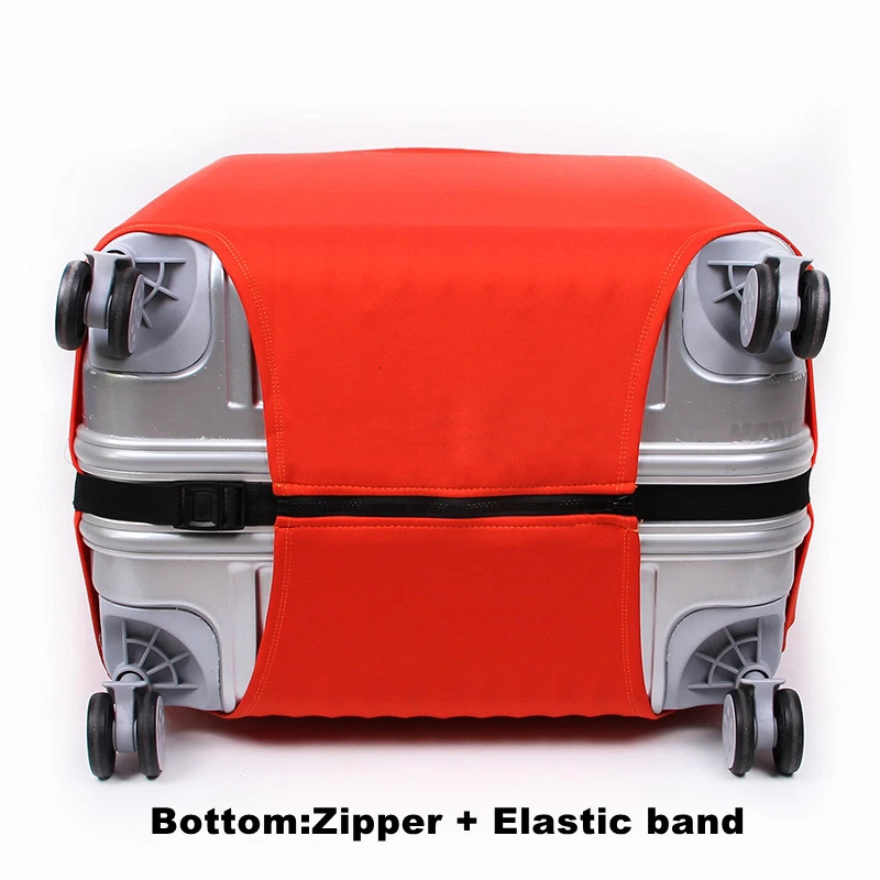 Thick Elastic Solid Luggage Protective Cover Zipper Suit For 18-32 inch Bag Suitcase Covers Trolley Cover Travel Accessories 250103