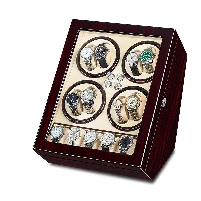 85 fully rewinding automatic mechanical watch winding box rotating watch winding cabinet clock box organizer display storage box 250102