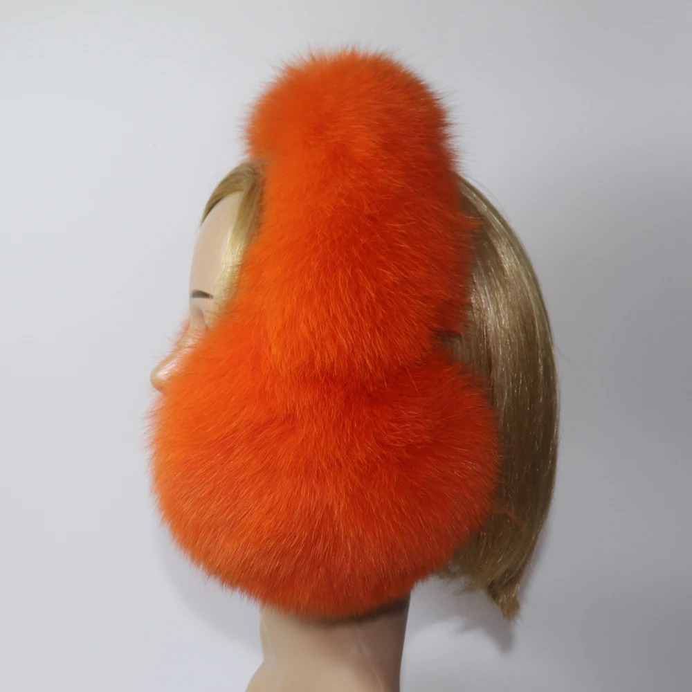 Real Fox Fur Earmuffs For Winter Women Warm Natural Raccoon Fur Earmuffs Girls Ear Warmer Genuine Fur Scarves Plush Ear Muff 250106ww