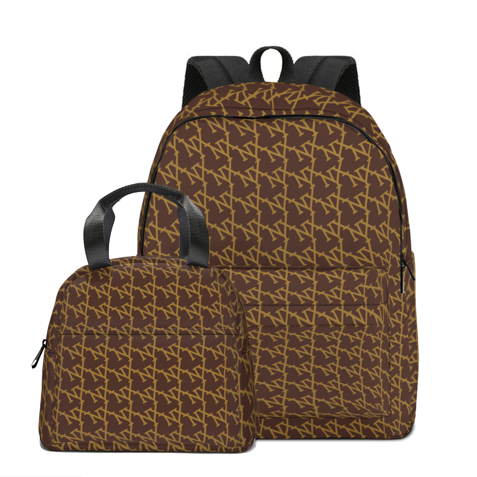 NXY 2-piece suit schoolbags backpack designer bag women backpacks book bags womens fashion all-match classic Letter back packs with totes lunch bag