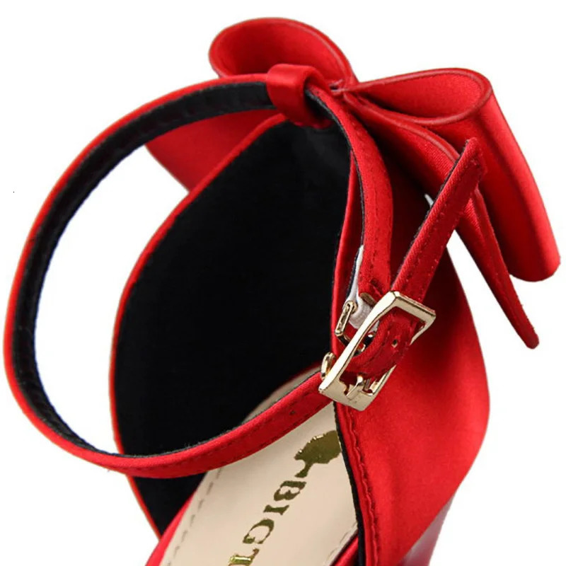 BIGTREE Shoes Bow Woman Pumps Silk High Heels Women Shoes Stiletto Shoes Women Heels Women Sandals 8cm and 10cm 250103