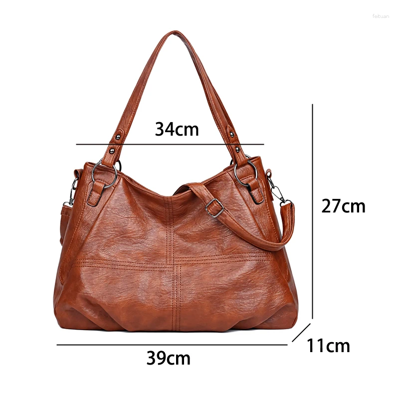 hot Leather Shoulder Bag for Women - Large Capacity, Soft, Stylish & Everyday Use