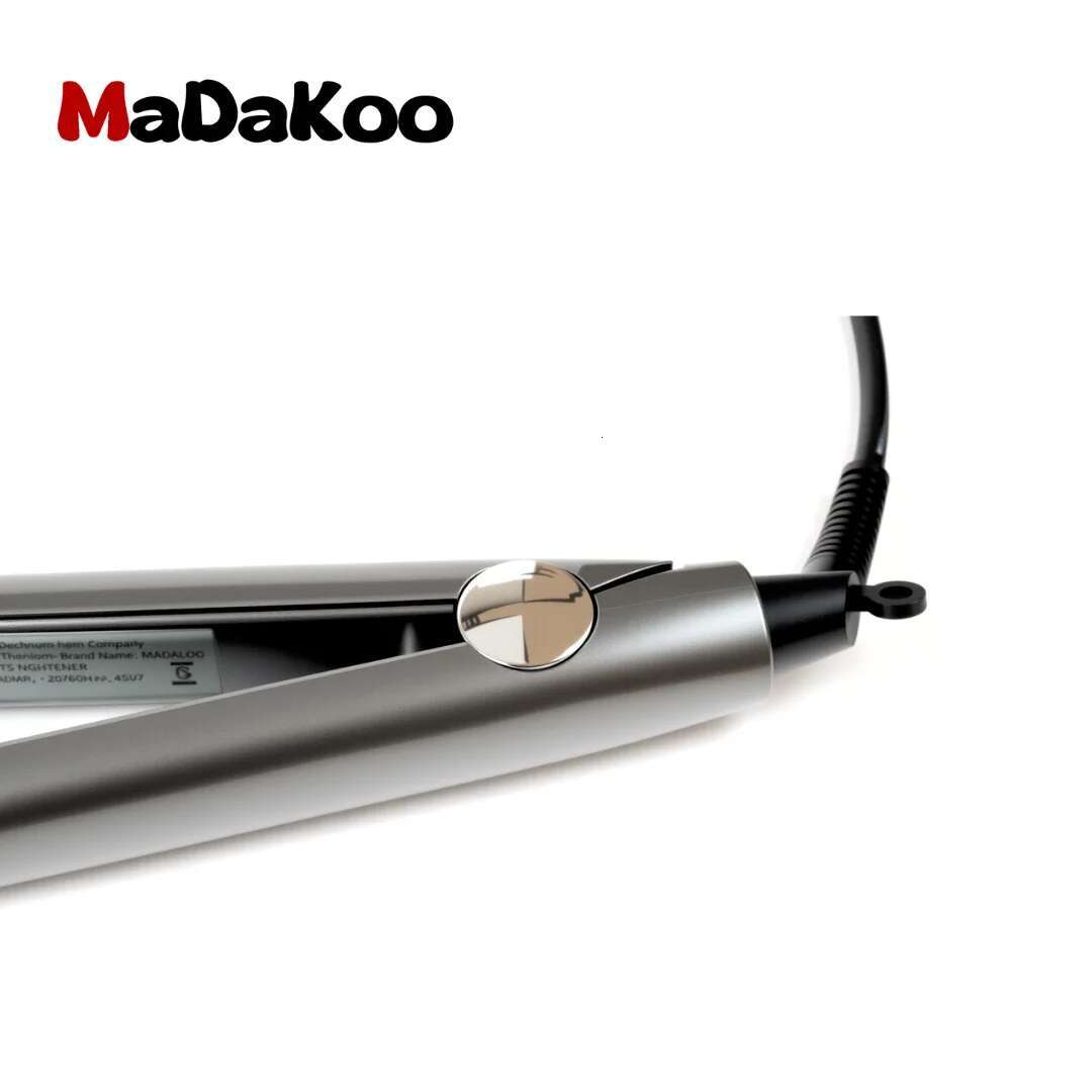 Madakoo Titanium Flat Iron Hair Straightener - 5 Temp Settings up to 480°F for Professional Salon-Quality Straightening