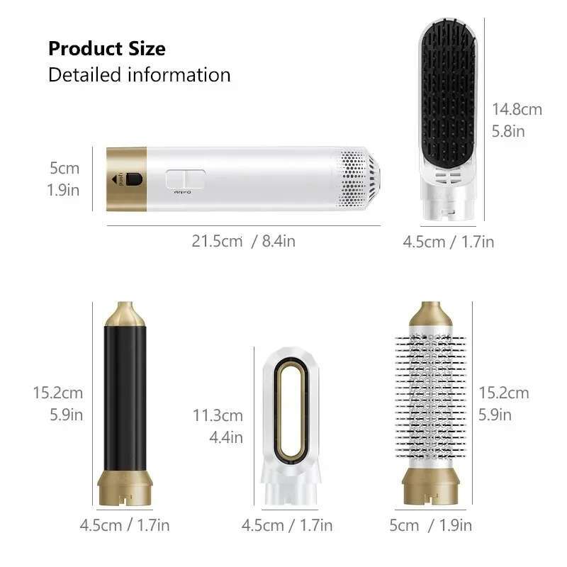 Professional 5 in 1 Styler With Electric Curg Iron Dryers Hair Curler Straightening Brush Styg Tools