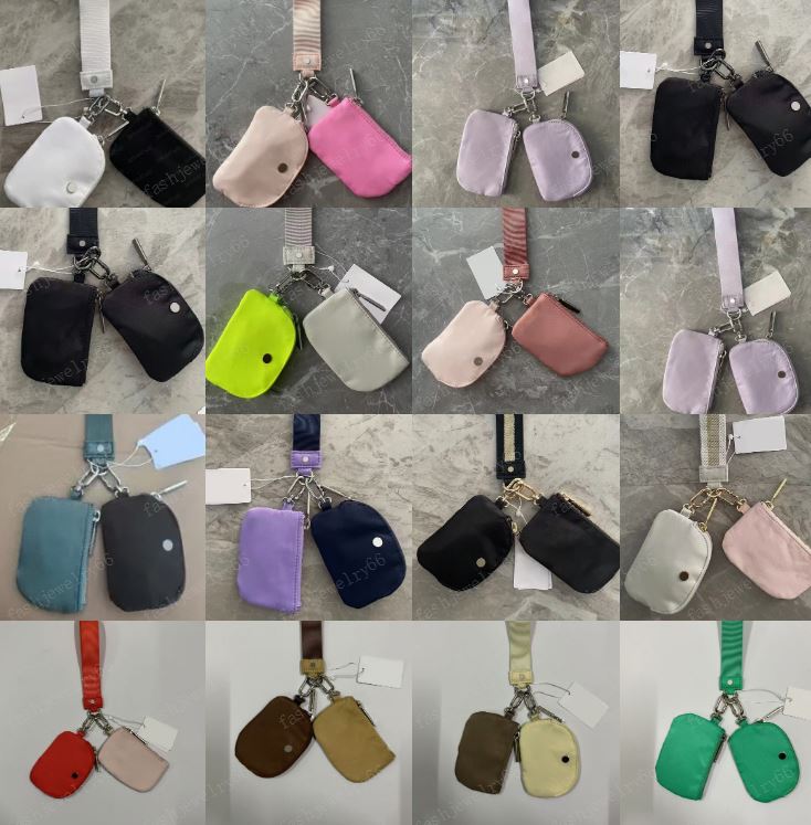 Yoga Wristlet Clutch bBag Keychain Wallet yoga bag gym Bag mini Designer purse with Detachable zipper wrap Around Wrist Guard Wallet Portable coin Bag Pink Pocket Bag