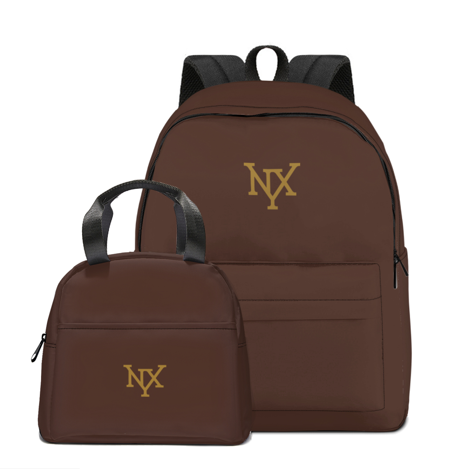 NXY 2-piece suit schoolbags backpack designer bag women backpacks book bags womens fashion all-match classic Letter back packs with totes lunch bag