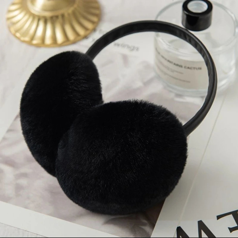 women Quality Real Fur Ear-cap Winter Warm Natural Rex Rabbit Fur Earmuff Lady Fashion Fluffy Genuine Rex Rabbit Fur Earlap 250106