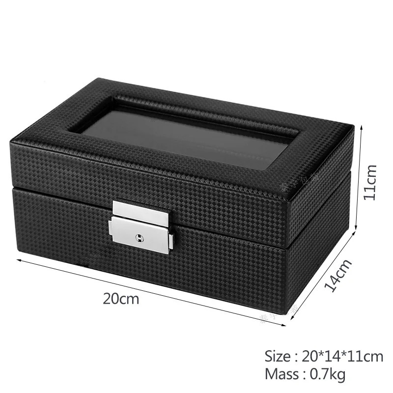 Watch Box Gift Box 3 Carbon Fiber Black Watch Storage Display Box 3 Watch Box Watch Organizer Gift Customization 250102