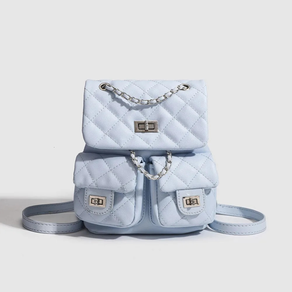 Korean niche mini chain lightweight small backpack female student commuting backpack small fragrant bag 250102