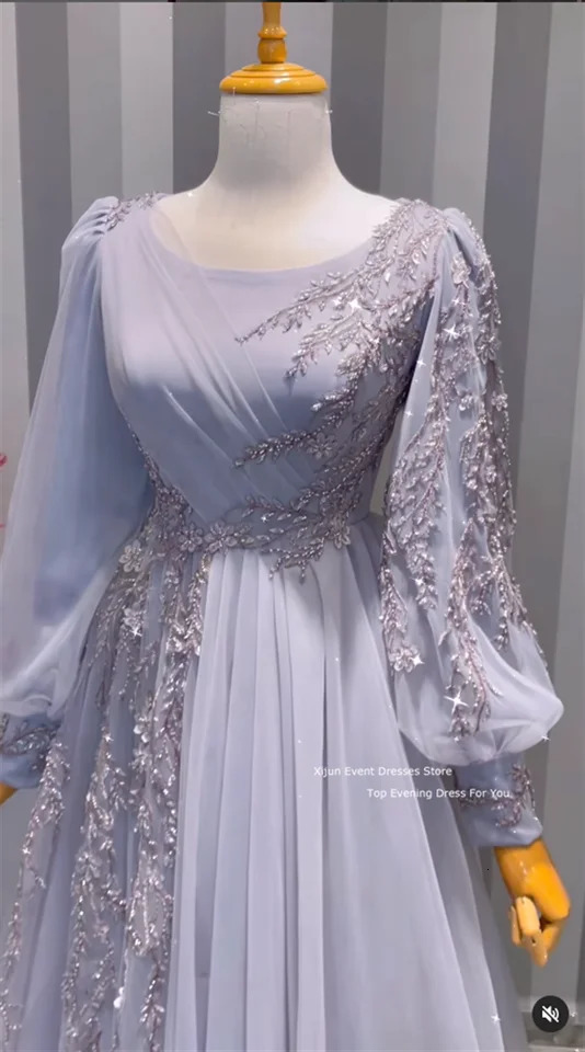 Xijin Modest Prom Dress Morocco Kaftan Evening Dress Dubai Womens Long Party Dress Saudi Arabia Prom Dress Customization 250103