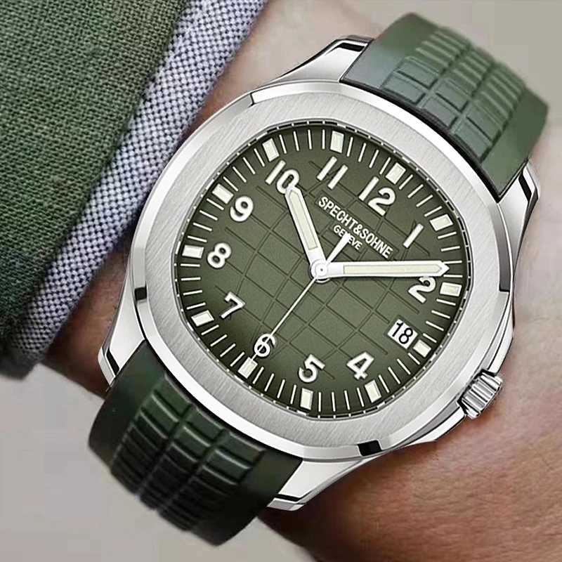 Wristwatches Specht Sohne hot selling mens automatic mechanical Mita 8215 Movt sports jade shines 50 meters waterproof J250106