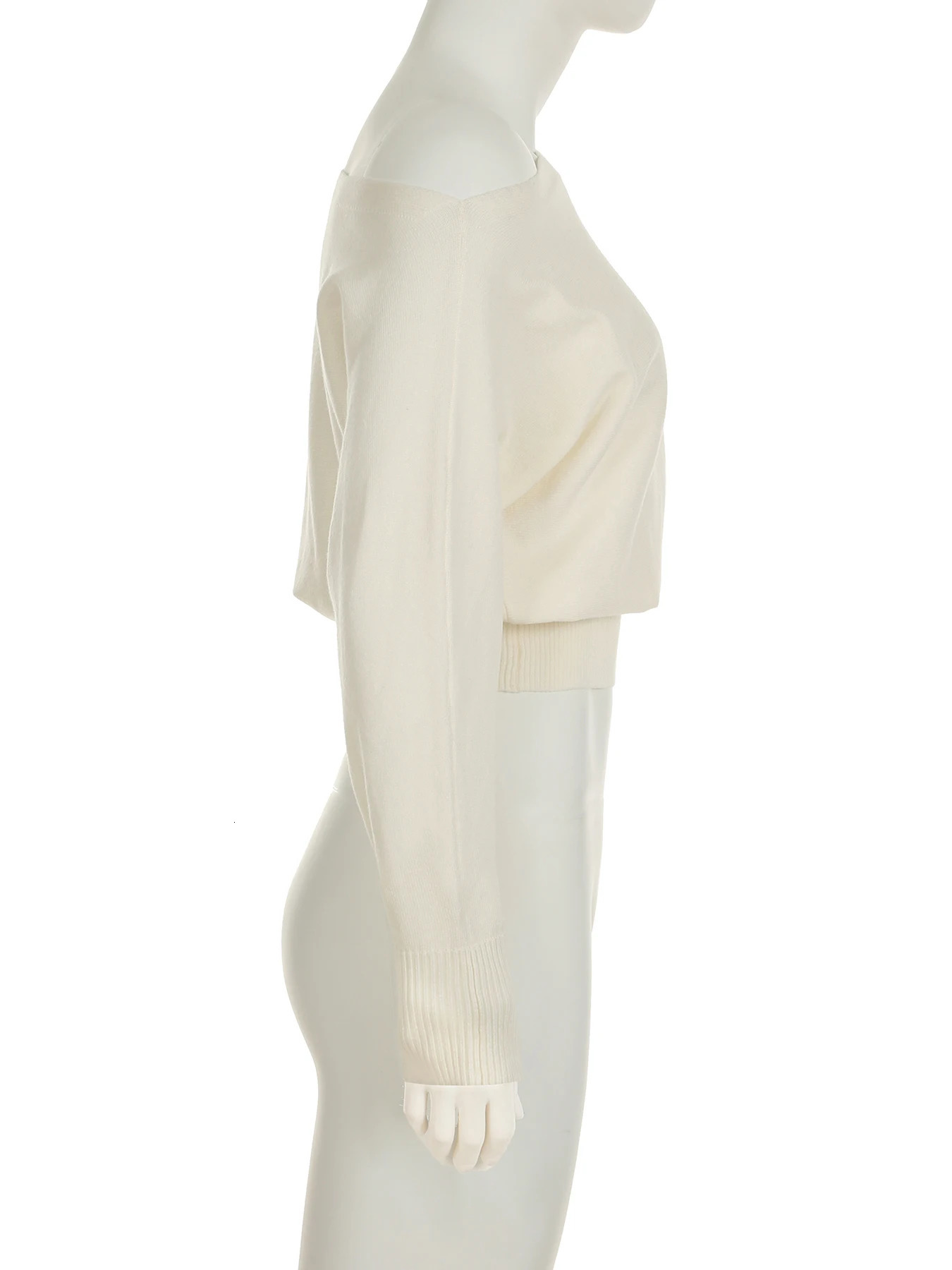 IAMSURE Casual Solid OffShoulder Sweater Loose Slash Neck Long Sleeve Knitted Pullovers Women Autumn Winter Fashion Lady 250103