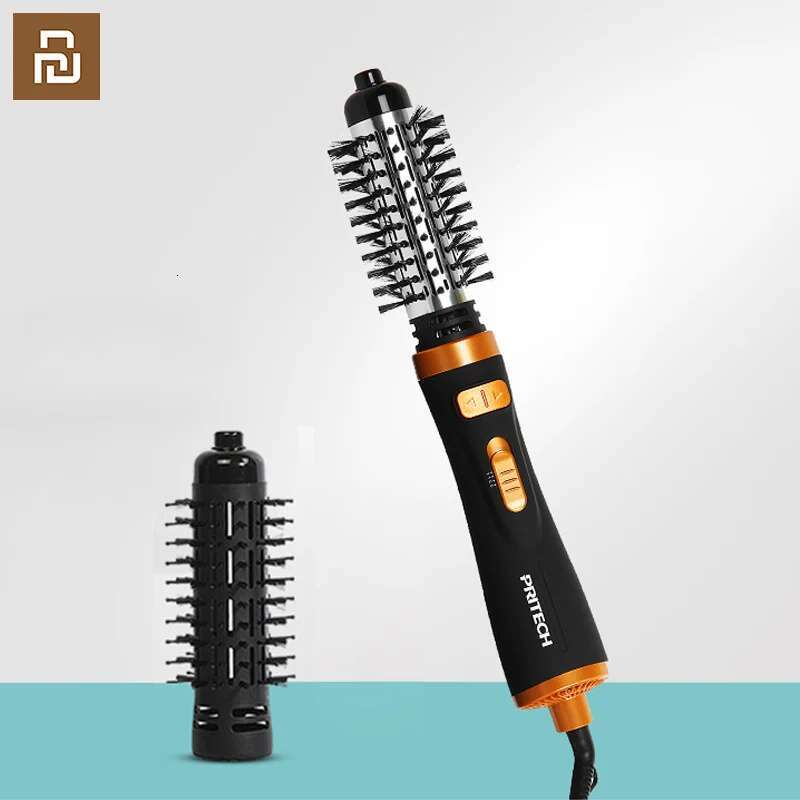 Youpin Pritech Hot Wind Combed Rotating Electric Curg Stick Roll Straight Two -use Fluffy 900W Hair Dryer