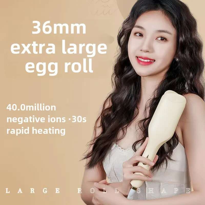 Adjustable Temperature Crimper Iron for Wide Deep Waves Fast Heating Hair Curler Anti-Scald Wave Curg Wand