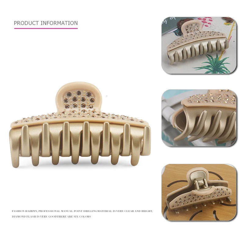 Handmade Spark Rhinestones Hair Clip Claw for Women Girls A French Styles Acetate Hair Accessory Ornament Jewelry 250106