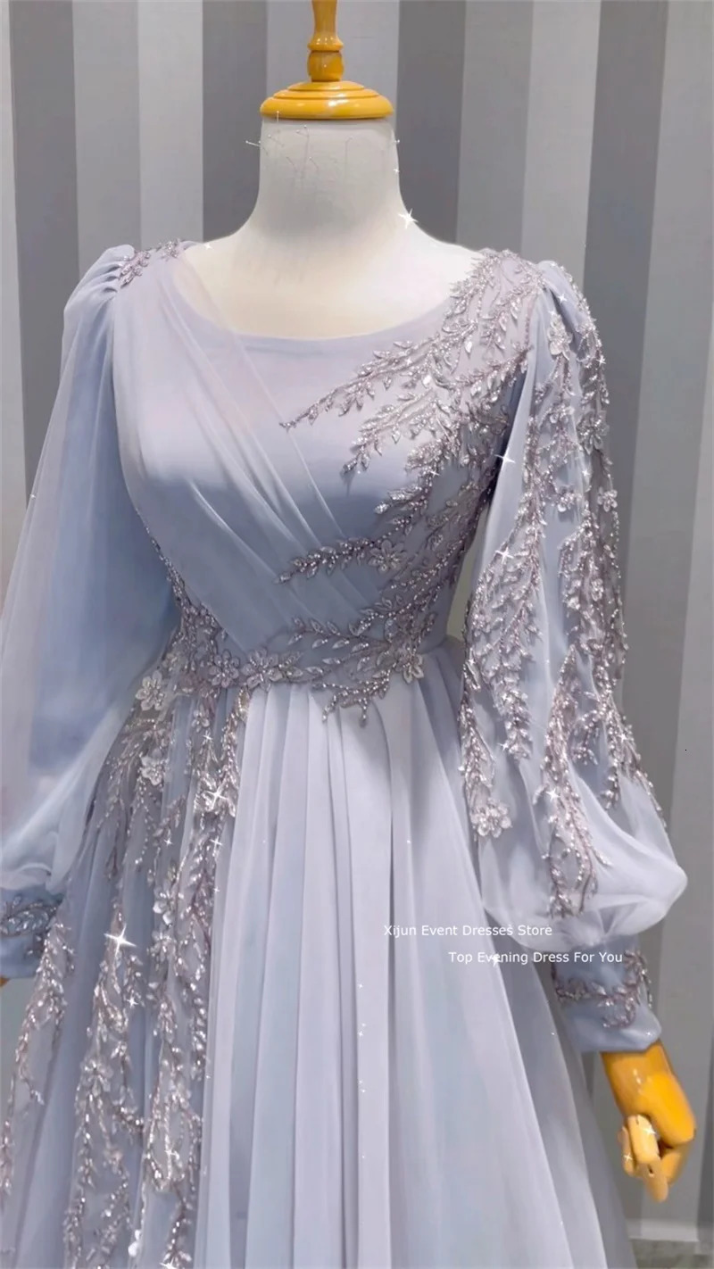 Xijin Modest Prom Dress Morocco Kaftan Evening Dress Dubai Womens Long Party Dress Saudi Arabia Prom Dress Customization 250103
