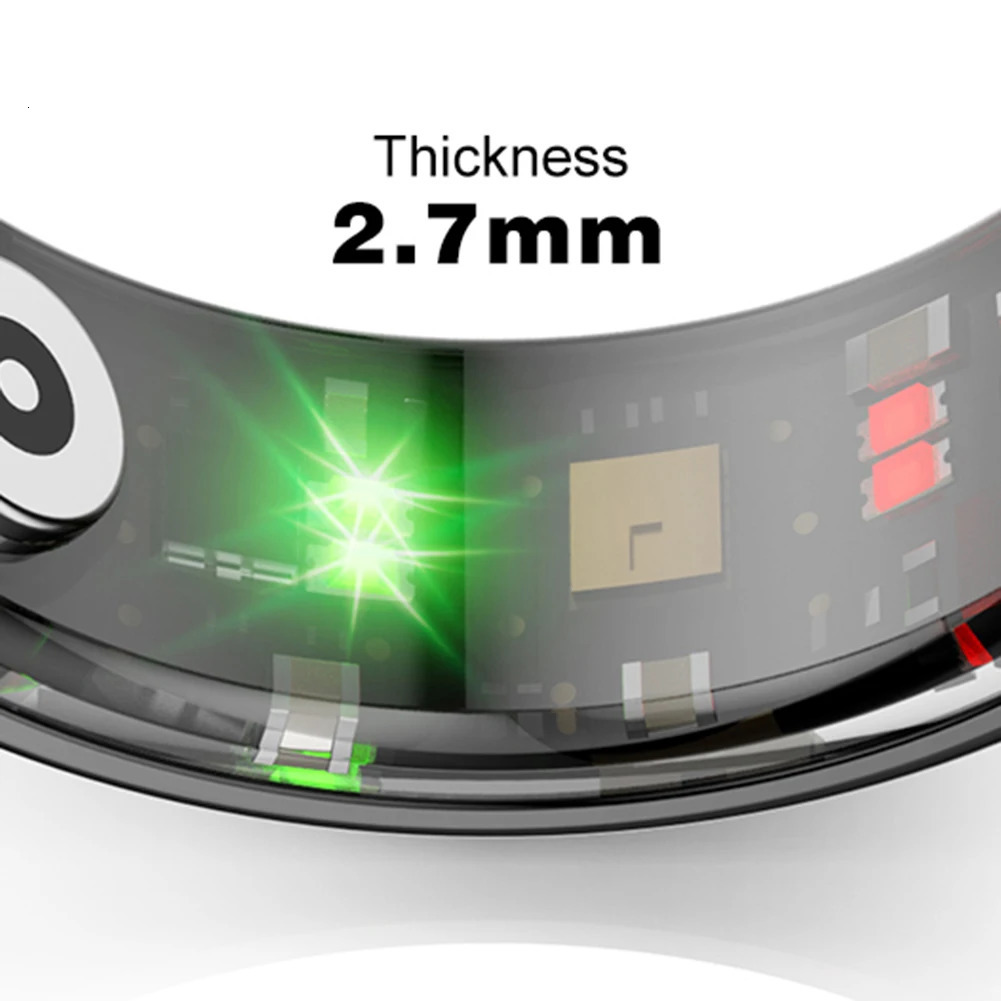 R02 Smart Ring Health Tracker 5.0 Bluetooth-Compatible Heart Rate Tracker IP68 5ATM Waterproof Wearable for Android for IOS 250106