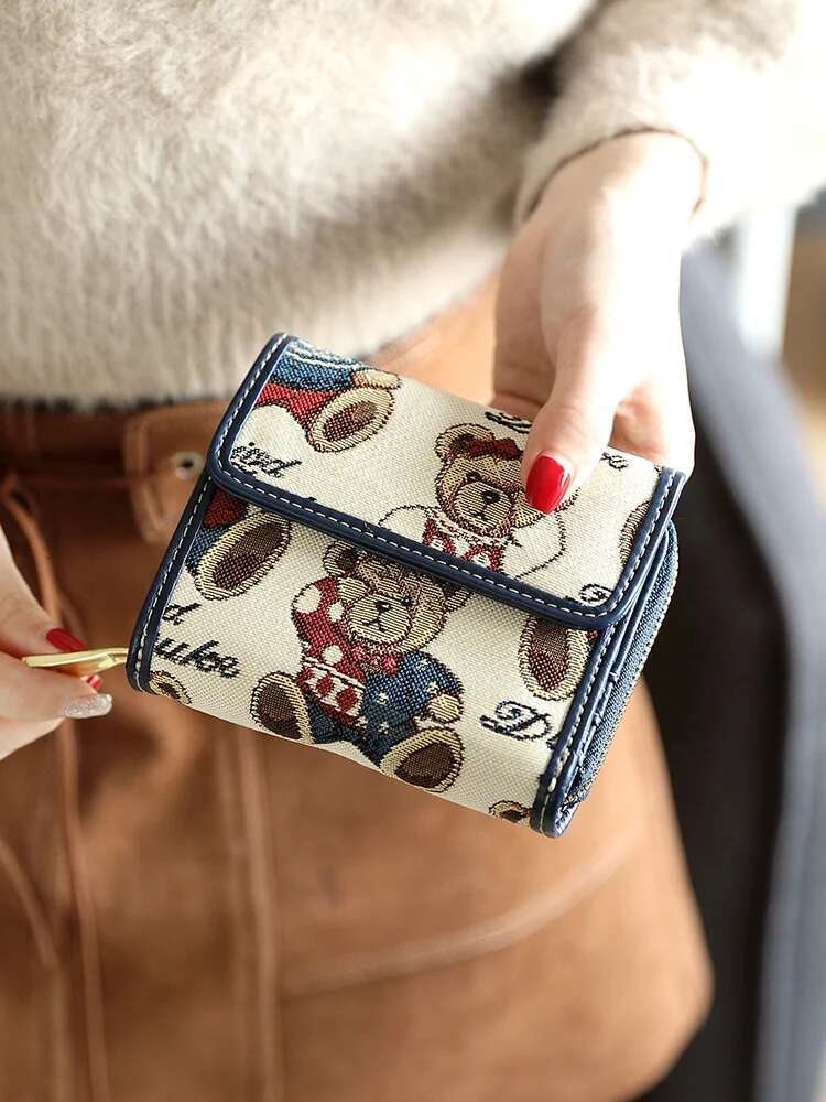 Women's Wallet Female Brief Paragraph 2022 New Fashion Students Pure And Fresh Ms. Lovely Small Purse Hand Wallets