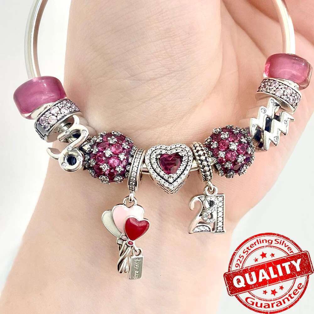 925 Authentic Sterling Silver Charm Sparking Star Moon & Sun Pendant Fit Bracelets DIY Women Necklace Jewelry Gift