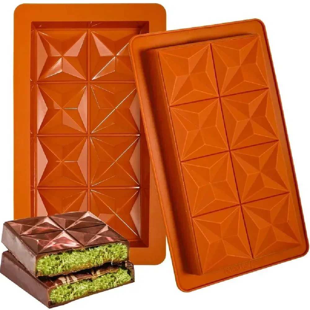1 set of deep chocolate bar molds with 10 bags thick Dubai chocolate molds used for filling bars pistachios chocolate M250106