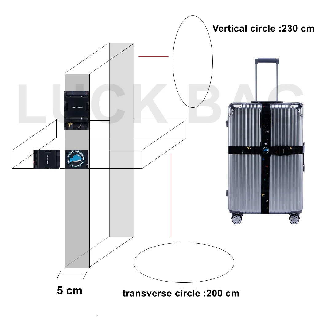 Anti-theft Luggage Buckle Cross Strap Adjustable Bundling Packing Baggage Belt Cross Strap Suitcase Belts Bag Part Accessories 250103