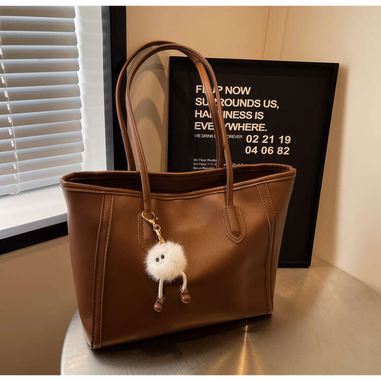 Large Capacity Commuting Niche Design, Casual Versatile, Simple And Fashionable Texture, One Shoulder Portable Tote Bags