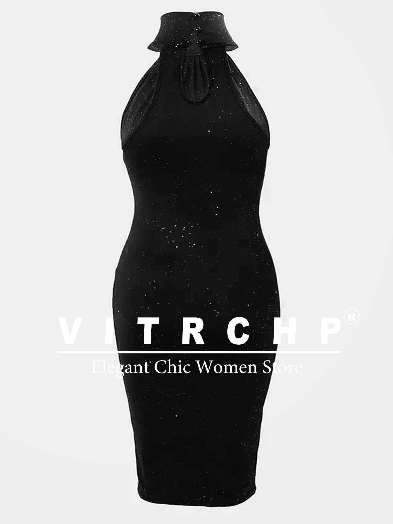 Sparkling Evening Dress Long Black High Neck Mermaid Womens Evening Dress Slit Formal Party Dress 2025 Years Dress 250103