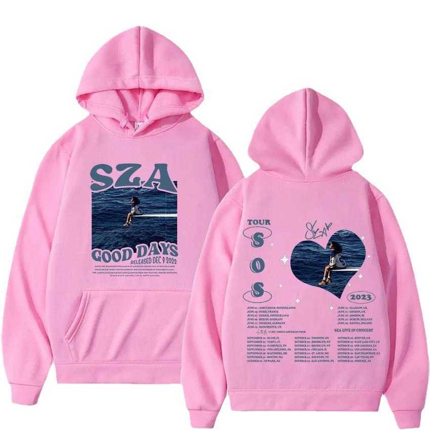 2024 Autumn/winter Mens and Womens Sza Sos Good Day Concert Casual Fleece Hoodie Sweatshirt