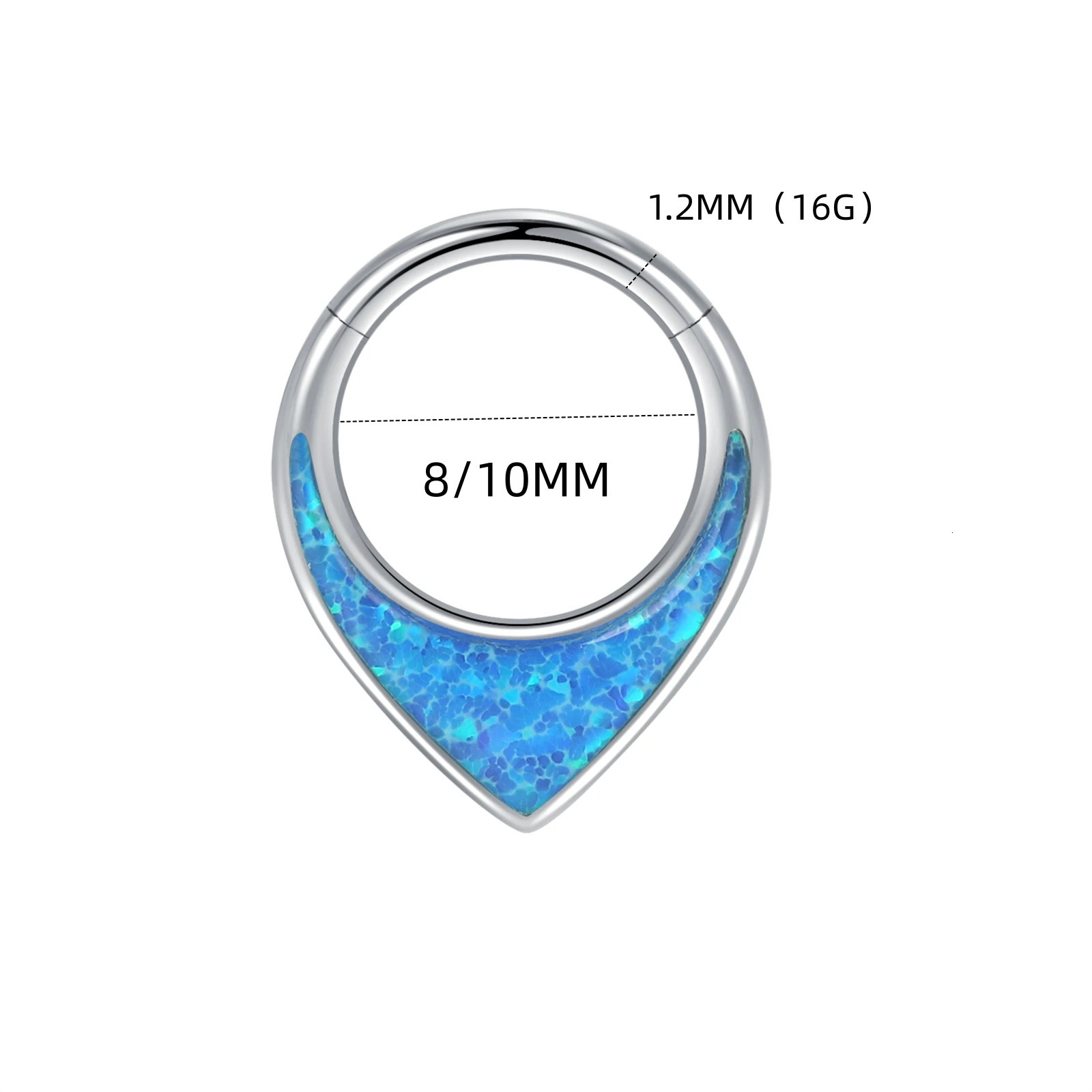 1PCS G23 Opal Septum Nose Ring Hinged Hoop Nose Ring Cartilage Ear Piercing Body Jewelry for Women and man gift 250103