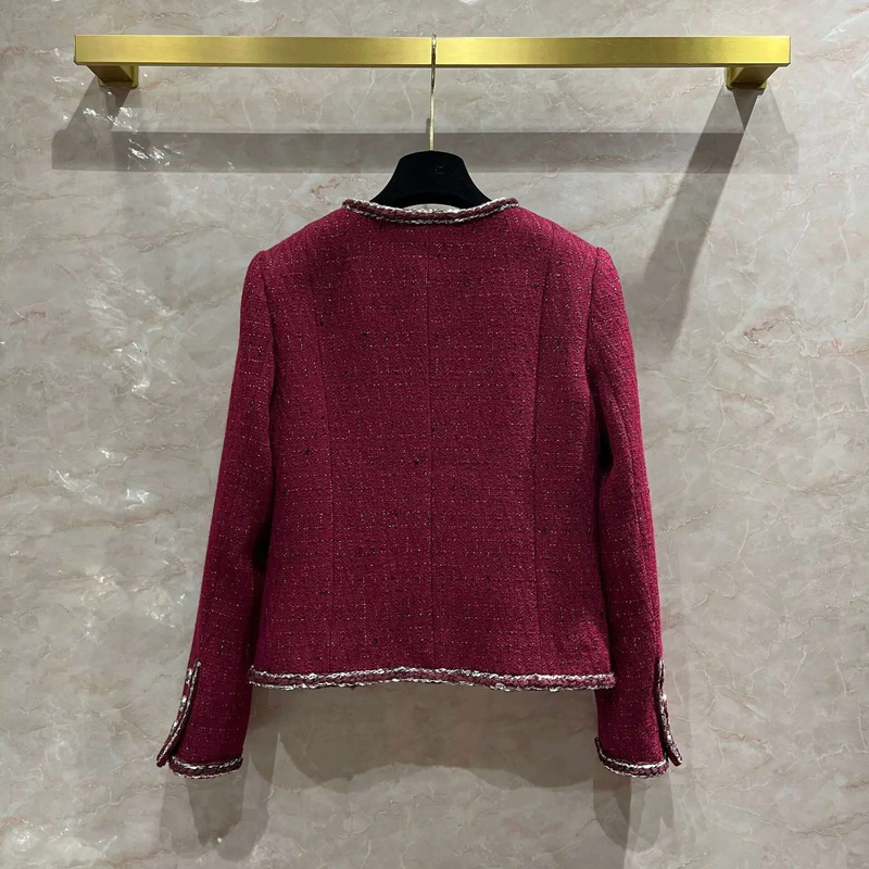 New Handmade Ribbon Tweed Coat, Women's Workshop, Exquisite Woolen