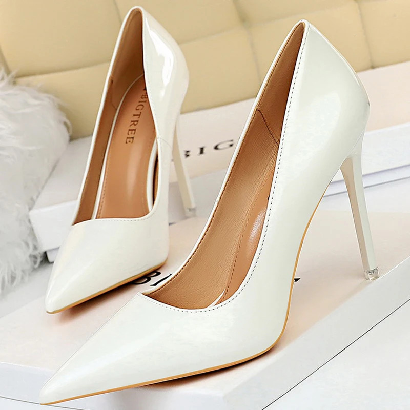 BIGTREE Shoes Patent Leather Shoes Woman Pumps High Heels Stiletto Heels 10.5 Cm Shoes Bridal Shoes Women Heels 2025 250103