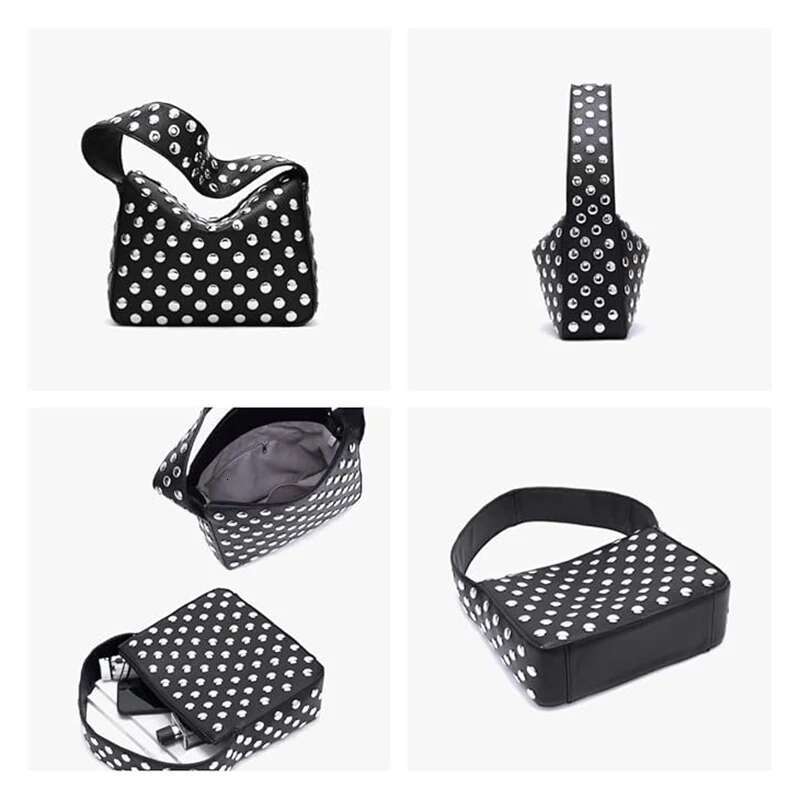New Rivet Armpit Bag Party Bags Women Fashion Shoulder Handbag Vintage 2025 Ladies Punk Women's Womens Handbags Woman Y2k